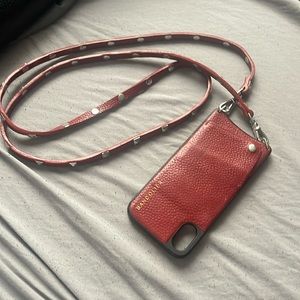 Bandolier IPhone X case and pouch for a credit card or ID in great condition